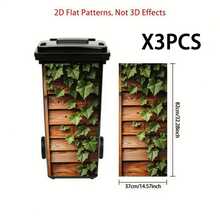 1pc Funny Animal Series Trash Can Sticker, Includes 3D Monkey, Panda, Cat, Rabbit Patterns, PVC Self-Adhesive Material Suitable For Outdoor Trash Cans - Multicolor - View 31