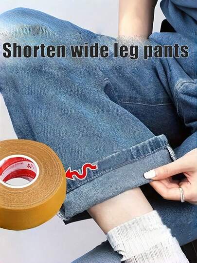 High Viscosity Double-Sided Fabric Tape, No-Sew Collar Repair Tape, Self-Adhesive Edge Tape No Cutting Required