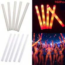 102 Varitas de Espuma LED Luminosas, Bastones de Rally, Varitas Luminosas Intermitentes para Fiestas, Varitas de Espuma LED Luminosas Intermitentes para Espectáculos, Fiestas de DJ, Bodas, Cumpleaños, Navidad, Halloween, Eventos y Festivales - Rojo - Ver 9