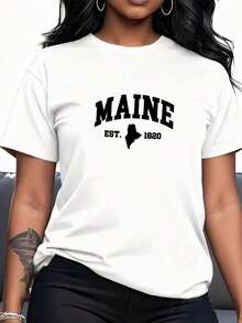 TrendyMaine---Est.-1820---Classic-Design---Classic-T-Shirt---Everyday-Use - White - View 4