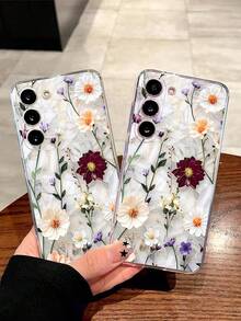 1件裝頂級碎花幸運雛菊軟手機殼保護套，適用於 Honor Galaxy A04e/12/A13/A14/A34/A50/A52/A53/A54/S21/S22/S23/S24/S25/S25Ultra/S26/S26 PLUS/S26 ULTRA/ 6A/7A/8A/ 12T/13T - 無色 - 查看 2