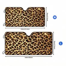 1pc Leopard Print Car Front Windshield Sunshade, Leopard Pattern, UV Protection, Fashion Design, Easy Installation, Foldable For Convenient Storage, Keeps Car Interior Cool, Suitable For Sedan, SUV And Truck, Perfect For Summer Travel - A - View 5
