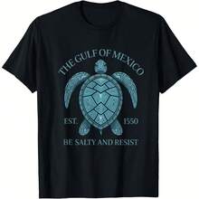 Gulf Of MexicoS Turtle Salty Resist T-Shirt - Black - View 1