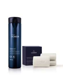 Kit Shampoo 2 Em 1 E Sabonetes Natura Homem - Collagen - Visão 1