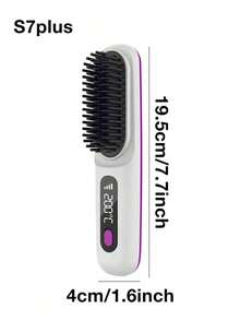 Portable Wireless Hair Straightener Brush, Fast Heating, Constant Temperature Anti-Scald Design, Smart LED Digital Display, USB Charging, Exquisite And Lightweight, Suitable For Home And Travel, Ideal Gift For Women, Professional Styling Tool, 1800mAh Battery - Multicolor - View 13