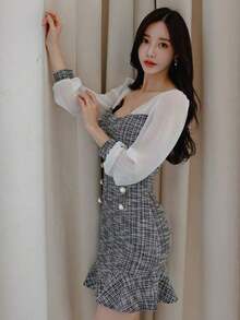 Dirndl Dresses - Black - View 4