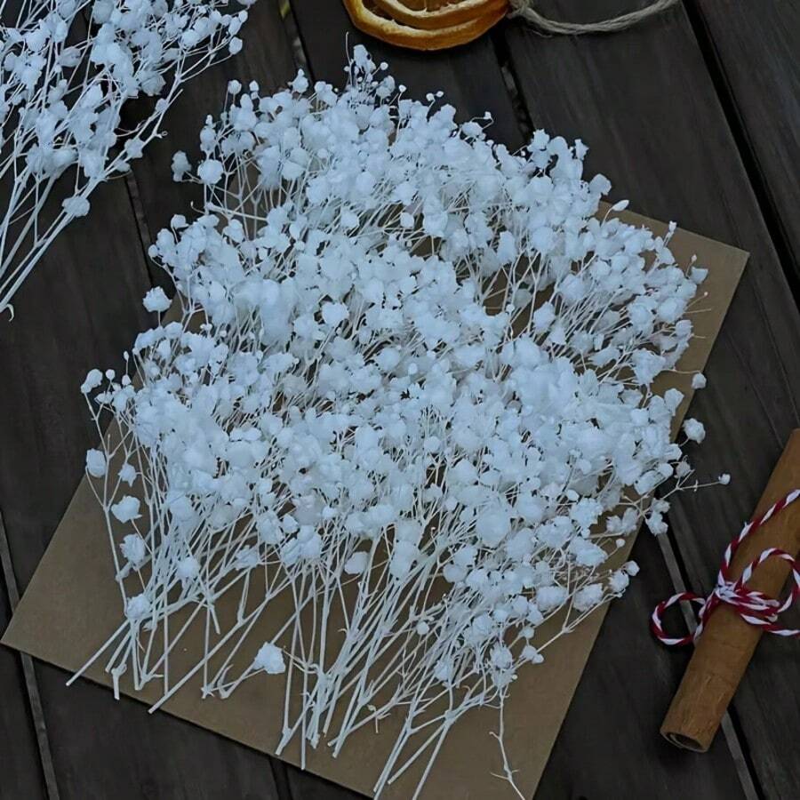47/92件優雅白色人造花 - 藤蔓紋理仿真花，適用於婚禮中心裝飾、家居裝飾和花藝布置