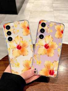 1 Piece Soft Phone Case With White Lily Flower And Butterfly, Compatible With Huawei Honor, , Galaxy A04e/12/A13/A14/A34/A50/A52/A53/A54/S21/S22/S23/S24/S25/S25Ultra, 6A/7A/8A, 12T/13T, International Version, Not Domestic Version, Spring Gift - 透明 13 - 查看 2
