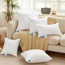 Pillow Inserts - Soft, Plush & Decorative Down Alternative Pillows For Couch Sofa Bed, Machine Washable - White, Pack Of 4 - 20 x 20 英吋(50*50 公分) - 查看 2