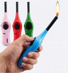 1 encendedor de cocina multiusos con un tubo de metal y una carcasa de plástico Diseño ergonómico - Multicolor - Ver 2