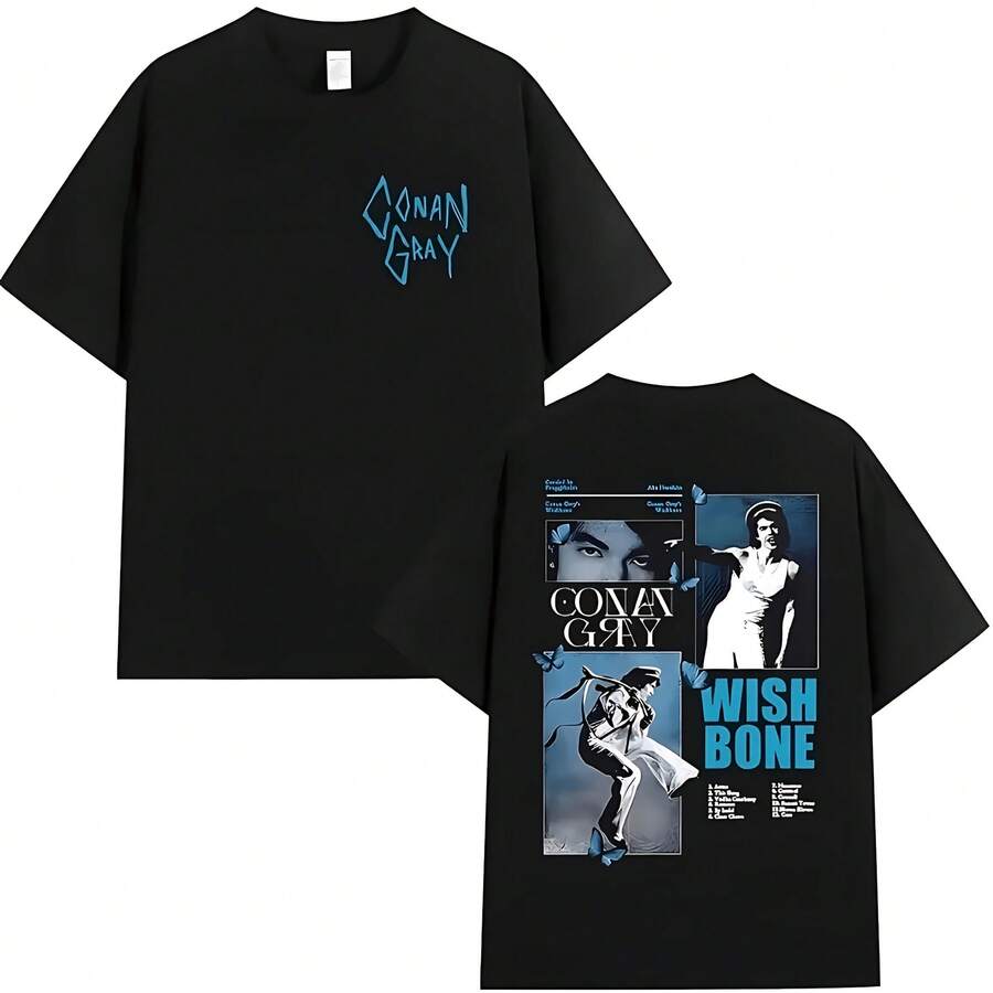 ConanAAA Gray Wishbone Tour 2026 Graphic T-Shirt - Black - View 1