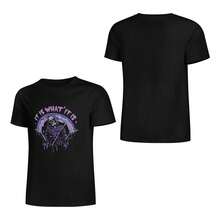 Playera Con Hombre Algodón En Playera Santa Muerte Drip Art - Negro - Ver 2