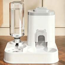 2-In-1 Pet Feeder & Water Dispenser, Large Capacity Food Water Bowl For Cats Dogs, Feeding Station For Indoor & Outdoor Use - 2.2L - View 9