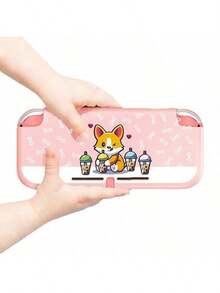 1pc/Set Transparent Cherry Blossom/Cat Paw Design Protective Hard Case Shell Cover For Nintendo Switch/Switch Lite Console - Multicolor - View 4