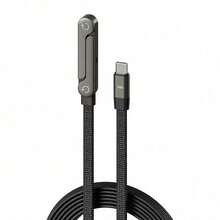 2合1支架充電線，保護您的頸椎！240W超快充Type-C充電線，長度150cm，內建可折疊手機支架 - 多色1 - 查看 12