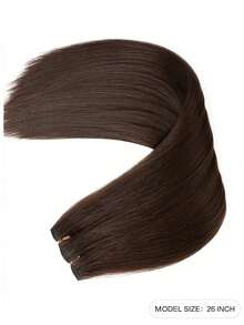 11pcs 26 Inch Straight Hair Extensions, Multi-Color Natural Soft Synthetic Hair Clips For Women - Deep Gold Highlights - 彩色 - 查看 6