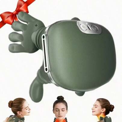Four-Finger Portable Sternocleidomastoid Muscle Massager - A USB-Powered Neck And Shoulder Heated Massager With A 6D Manual Simulation Design, Suitable For Massaging The Neck, Shoulders, And Back. It Can Also Provide Deep Kneading For The Shoulders And Legs, Making It An Ideal Gift.