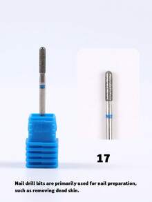 1 cái mũi khoan móng tay hình trụ & hình nón kim cương, chuôi 3/32", loại nhẹ nhàng tẩy da chết & đánh bóng móng cho máy mài móng điện, dụng cụ làm móng tay và móng chân - Nhiều màu - Xem 10
