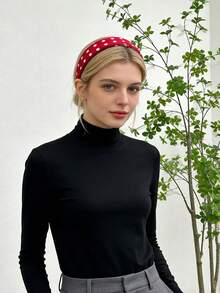 Soft Polka Dot Headband, Flattering Accessory For Autumn/Winter Outfits, Pairs Well With Sweaters And Coats Hairband - Multicolor - View 7