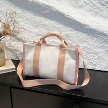 Bolso de mano moderno y versátil para mujer, estilo casual elegante con un toque de alta gama, bolso de hombro estiloso ideal para ir de compras, diseño de nicho a la moda, versión coreana, bolso tote de gran capacidad para primavera y verano, bolso de hombro y bandolera para mujer. - Rosa - Ver 6