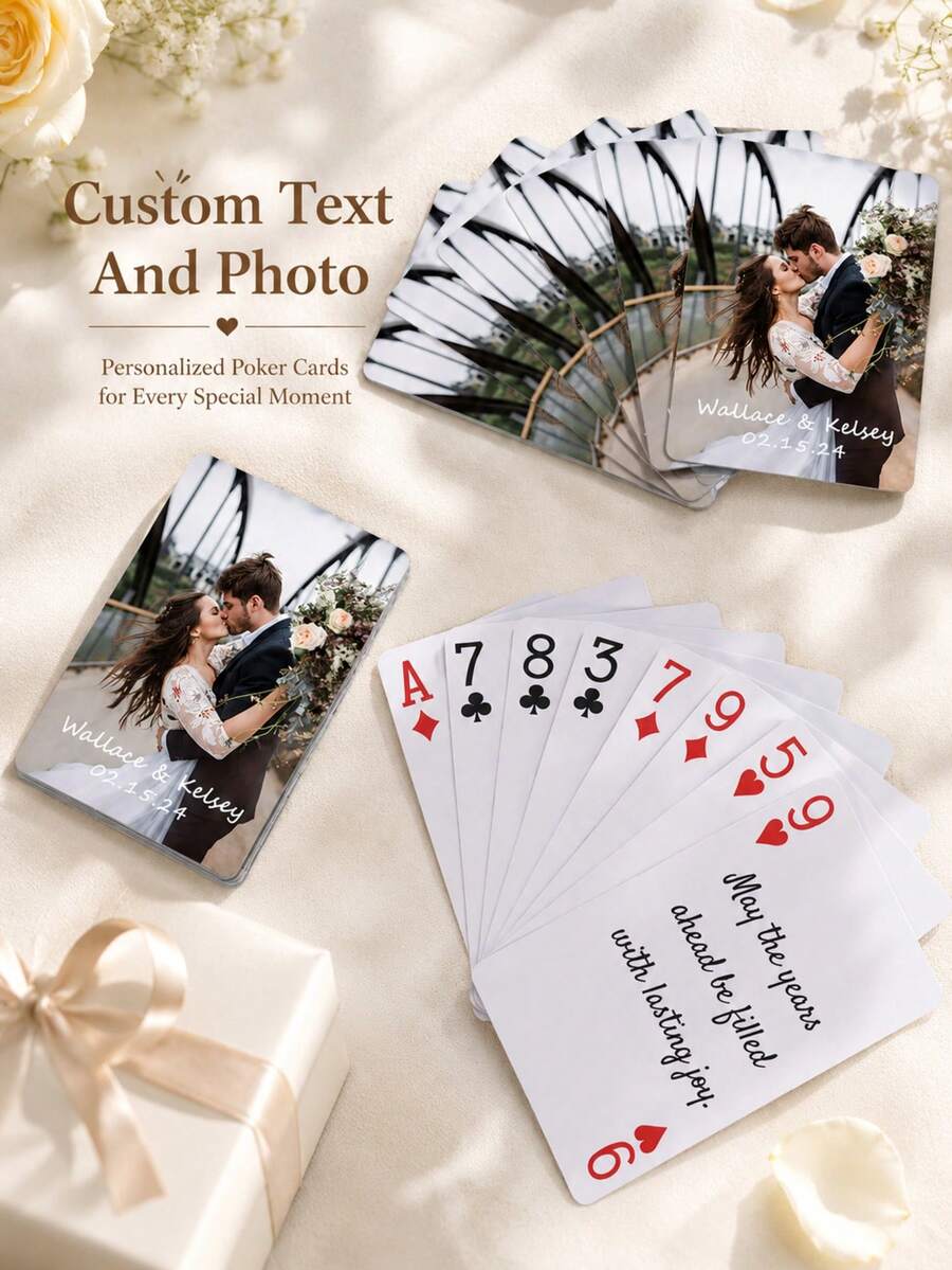 1 bộ/54 tấm thẻ sổ lưu niệm khách mời tùy chỉnh, thay thế sổ lưu niệm đám cưới, quà tặng đám cưới cá nhân hóa, thẻ bài in ảnh và văn bản tùy chỉnh, thẻ bài in ảnh cặp đôi tùy chỉnh kèm văn bản, cho ngày Lễ Tình nhân, cho lễ tốt nghiệp, quà tặng sinh nhật, quà tặng ý nghĩa - Nhiều màu - Xem 1