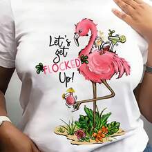 Printed T-Shirt For Men And Women - 白色 - 查看 1