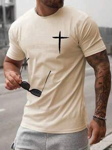 Manfinity Homme Men's Graphic Print T-Shirt - Apricot - View 1