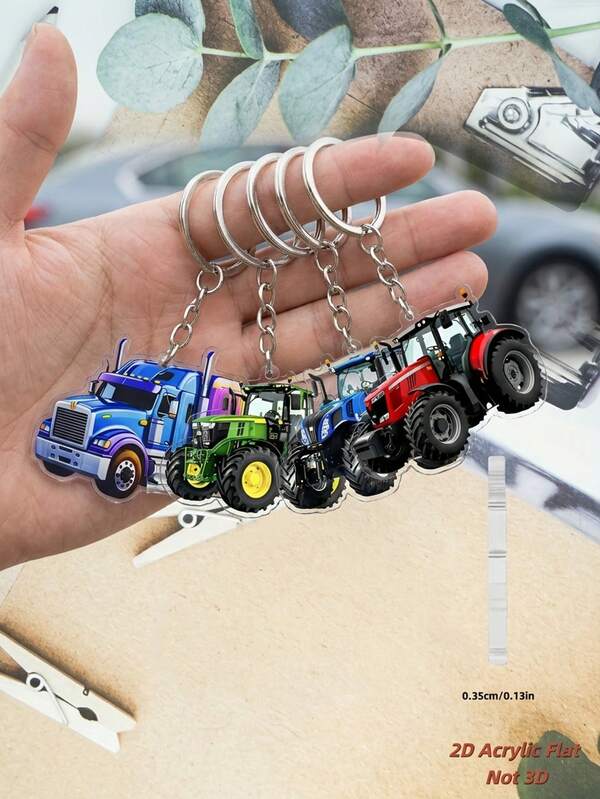 2026 New Acrylic Flat Car Charms - Keychains, Pendants, And Backpack Charms, Double-Sided Printed Acrylic Sheet, Suitable For Gifts, Father's Day Gifts, Key Decoration Accessories, Specially Designed For Car Enthusiasts, Earth Day, And City-Themed Gifts.