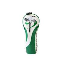 1/3/UT Funda Universal para Cabeza de Palo de Golf, Blanco & Verde Fresco, Estampado Minimalista de Palo de Golf, Material de Cuero Sintético, Mejora la Apariencia del Palo de Golf, Juego de 3 Piezas - Verde - Ver 7