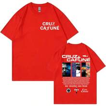 Nouvelle collection été 2026 : T-shirt merch de l'album Rapper Cruz Cafune, vêtements Harajuku Hip Hop, t-shirts à manches courtes pour hommes et femmes, mode décontractée, t-shirts en coton, tops pour femmes, magliette particolari, streetwear donna, y2k - Noir - Voir 10