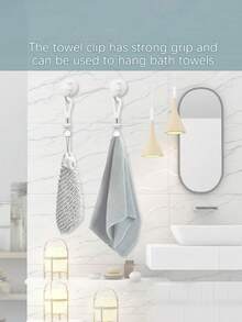1pc Metal Towel Hook With Cotton Hanging Ring, Multi-Purpose Fabric Hook For Home, Kitchen, Bathroom - Multicolor - View 5