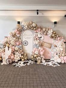 25/50 Stücke Rosa Creme Beige Weiß Latex Ballon Set mit Spirale für Kuh-Muster, Cowgirl, Western, Bauernhof Thema Geburtstag, Hochzeit, Baby Shower Party Dekoration - mehrfarbig - Übersicht 5