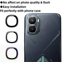 For Infinix GT 50 Pro Camera Lens Protector, 9H Hardness Tempered Glass, Anti-Scratch Anti-Fingerprint Full Coverage HD Clear Lens Cover - Diamond Silver - View 5