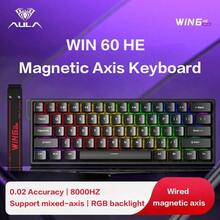 AULA WIN60 HE 磁軸有線機械式鍵盤 支援熱插拔 遊戲鍵盤 RT 自定義 8K 回應率 專業電競遊戲鍵盤 超長壽命 RGB 背光 AULA 原廠有線鍵盤 - 查看 5