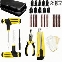 Bộ dụng cụ sửa chữa lốp xe hơi và xe đạp không săm, dụng cụ vá lốp và keo dán lốp, phụ kiện sửa chữa tại gara. - Bộ dụng cụ sửa chữa lốp xe - Xem 2