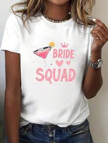 Women's T-Shirt For Spring And Summer - 白色 - 查看 1