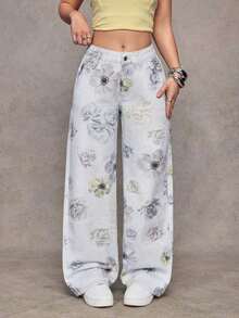 ICON Mujeres Jeans de mezclilla lavados con bordado y lazo - Multicolor - Ver 6