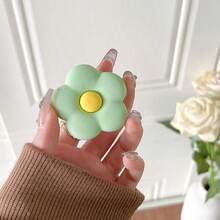 1pc Solid Color Matte Flower Phone Airbag Stand, Stable Retractable Desktop Support Adhesive Bracket, Dopamine Color Flower Adhesive Retractable Stand - Multicolor - View 8