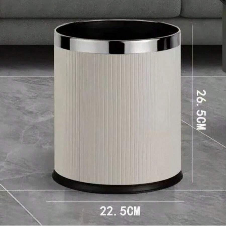 Thùng rác tròn, lớp ngoài làm bằng da PU, lớp trong làm bằng kim loại, có dung tích 10 lít và 14 lít, rất phù hợp để sử dụng trong nhà, văn phòng và phòng tắm. - Nhiều màu - Xem 1