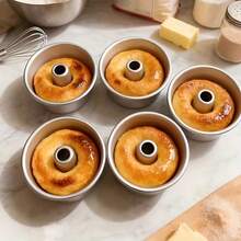 Aluminum Alloy Round Cake Mold, Small Donut Mold, Hollow Angel Chimney Mold. Multiple Sizes Available. S Size Mold Is Smaller, Suitable For Home And Party Use. (Please Pay Attention To Size When Purchasing. Thank You.) - Multicolor - View 4