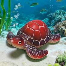 Miniatura de Tartaruga Marinha de Resina para Aquascaping: Enfeite Subaquático Fofo para Aquário, Terrário de Musgo e Suculentas – Decoração DIY de Micro Paisagem - Aquário Feliz - Visão 7