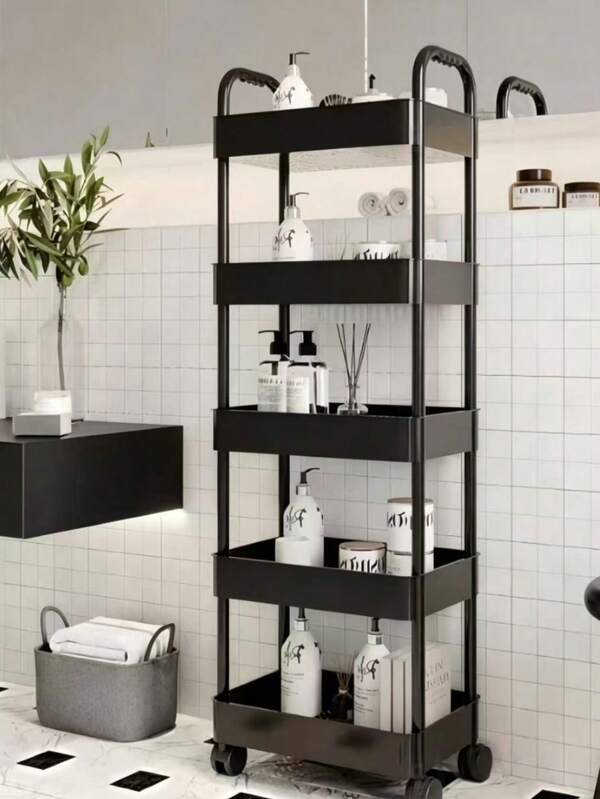 Xe đẩy lưu trữ 3 tầng có tay cầm - Kệ đứng đa năng, hoàn hảo để sắp xếp nhà bếp và phòng tắm, giá thoát nước di động, lý tưởng cho tiệc lễ hội, tựu trường và lập kế hoạch năm mới, phong cách và tiện dụng, tăng thêm công năng và sự sang trọng cho không gian của bạn, món quà hoàn hảo cho Lễ Tạ ơn, Giáng sinh và Ngày lễ Tình nhân