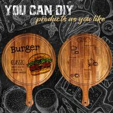 5Pcs 15*11 Inch Wooden Pizza Boards With Handles, Pizza Peel Serving Boards, Wood Cutting Board For Charcuterie, Cheese, Bread And Fruit, Multi-Purpose Kitchen Baking Tray, Housewarming & Holiday Gift - View 8