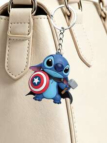asmodee Móc khóa kim loại hình Captain America Steve Jr. dễ thương, dùng để trang trí túi xách, phụ kiện xe hơi, ghim cài đôi, có thể dùng để trang trí túi xách, ba lô, quần áo, phụ kiện thời trang, mặt dây chuyền đôi, quà tặng cho bạn bè và gia đình. - Nhiều màu - Xem 5