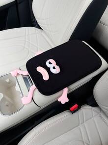 Cute Funny Car Armrest Box Pad Creative Sausage Lips Car Armrest Pad Anti-Slip Central Armrest Box Cover Pad Interior Decoration - A - View 7