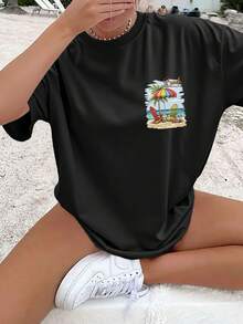 Women T-Shirts - Black - View 2