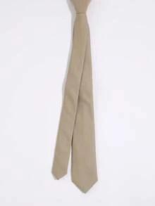1pc Men's Fashion Solid Color Double-Layer Zipper Tie, Suitable For Casual, Versatile, Party & Gathering Matching - Multicolor - View 10
