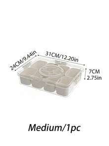 1 cái/2 cái Hộp lưu trữ phụ kiện bàn làm việc thanh lịch, hộp đựng trang sức nắp ấn sáng tạo cho kẹp tóc, ngọc trai, dây buộc tóc, mút trang điểm, cọ, chống nước và chống bụi, phù hợp cho ký túc xá, khách sạn, phòng ngủ, bàn trang điểm - trong suốt - Xem 15