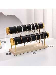 Gold Bracelet Organizer | Wooden Desktop Bracelet & Watch Display Stand, Suitable For Scrunchies And Watches - Multipurpose, Hanging Jewelry Storage Rack, Ideal For Retail Display, Trade Shows And Personal Collection - Multicolor - View 17