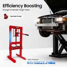 YUNRUX Hydraulic Press, 6T Hydraulic Workshop Press, Hydraulic Press With Plates - A - View 10